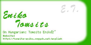 eniko tomsits business card